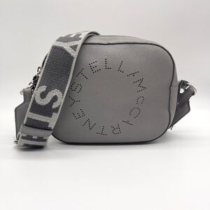 Stella McCartney Authentic Grey Logo Crossbody Camera Bag Preowned